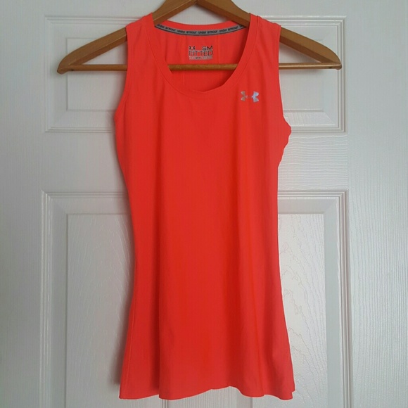 Under Armour Tops - Under Armour pink coral athletic fitted tank Small